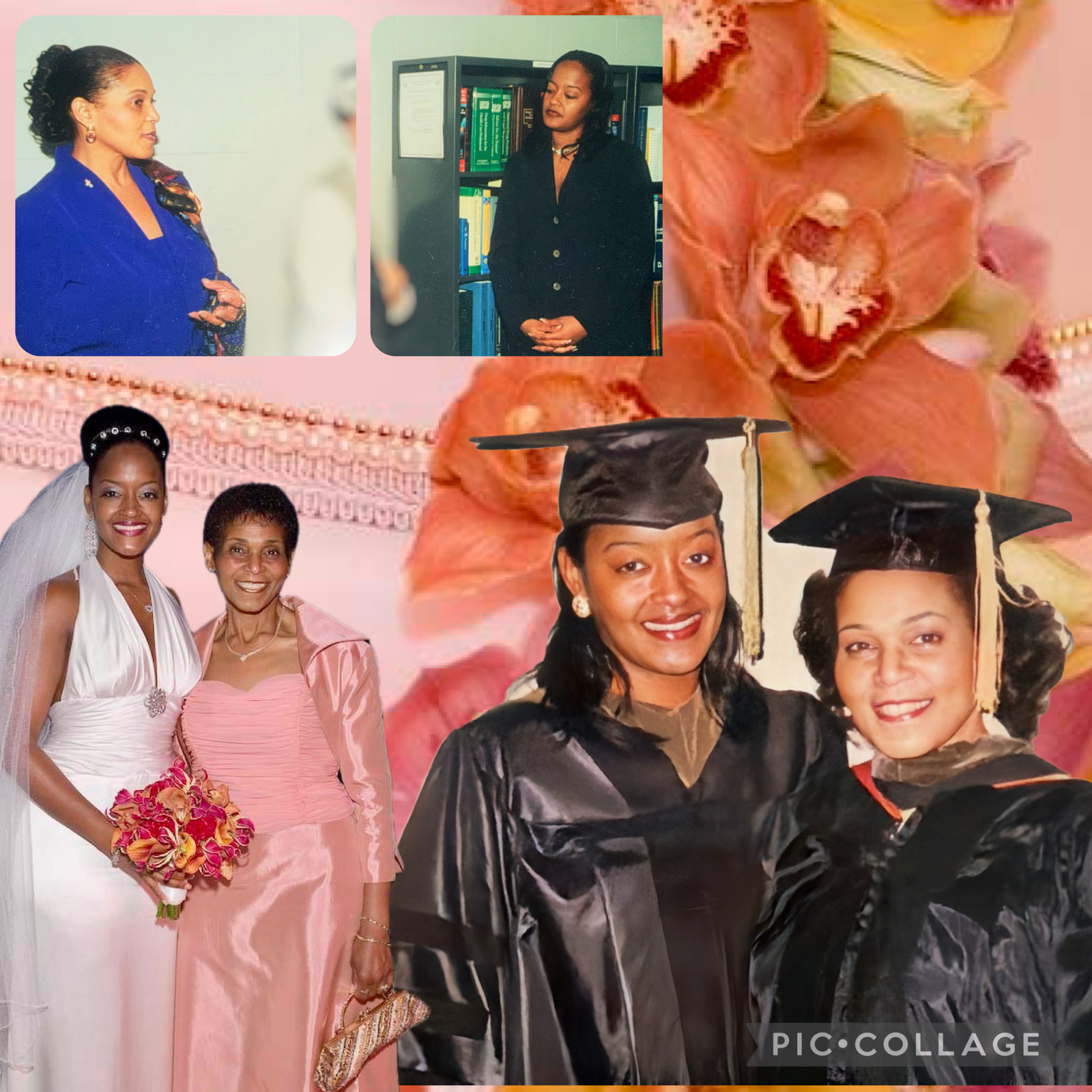 Akima and Dr. J through the years — graduation, center launch, wedding